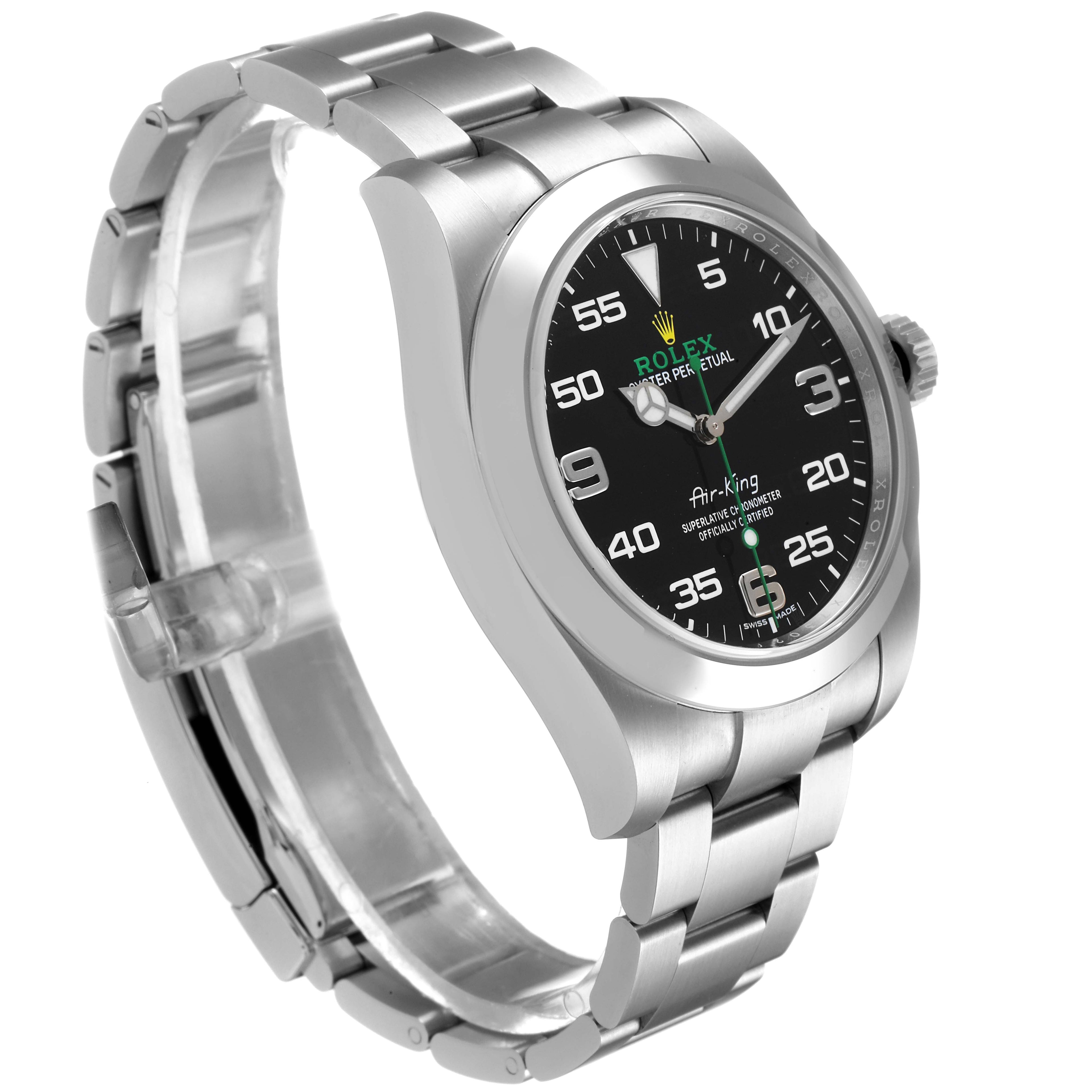 Rolex Oyster Perpetual Air King Black Dial Steel Mens Watch 116900