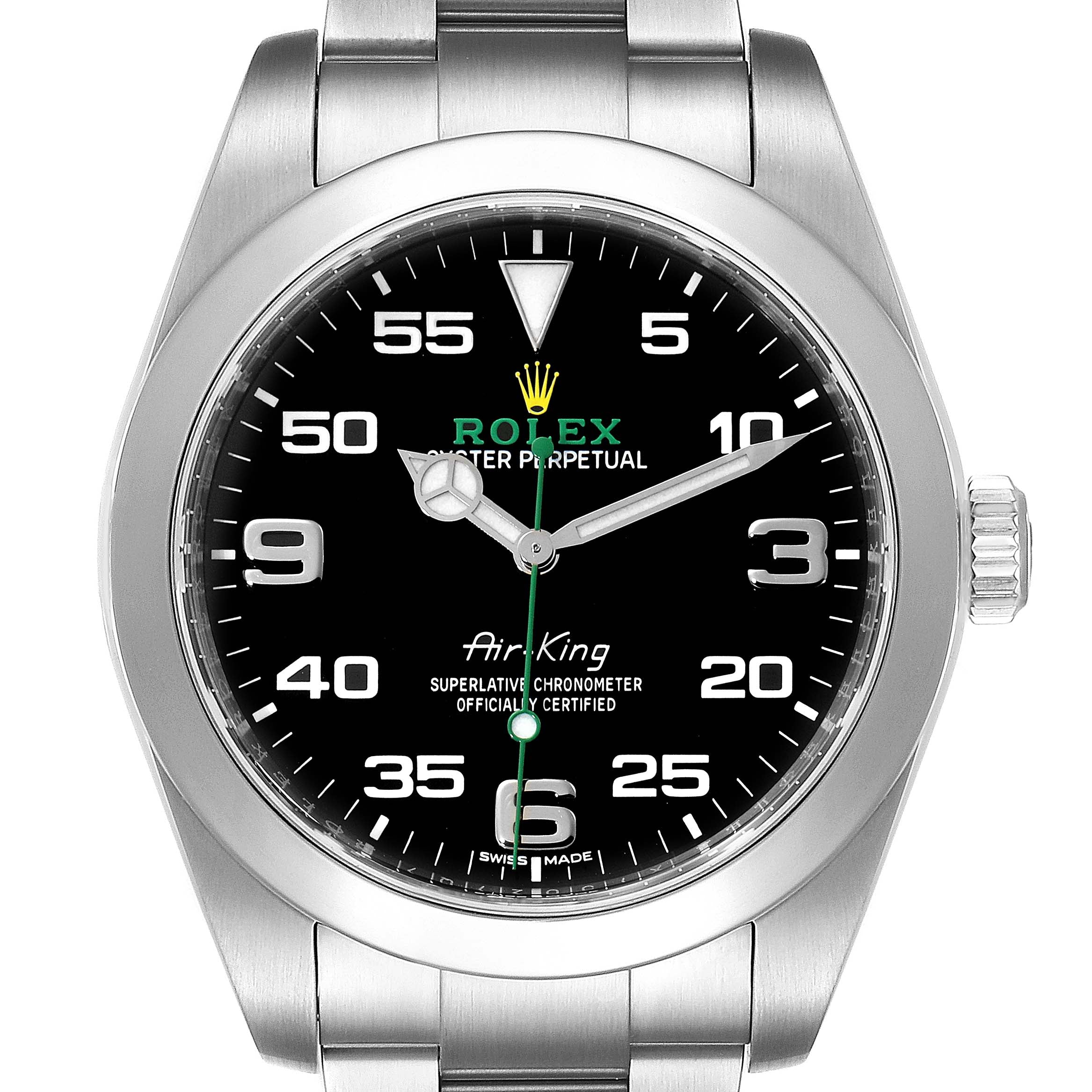 Rolex Oyster Perpetual Air King Black Dial Steel Mens Watch 116900
