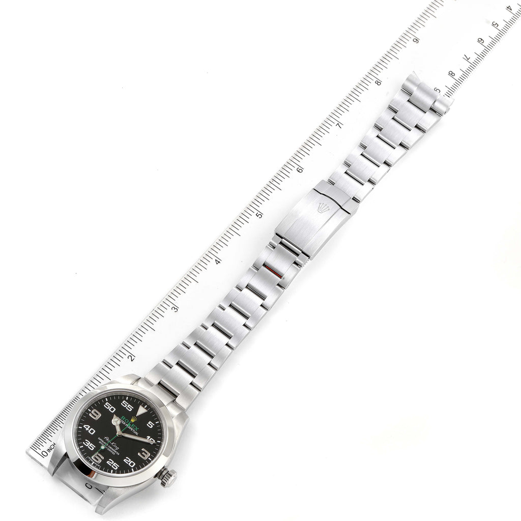 Rolex Oyster Perpetual Air King Black Dial Steel Watch 116900 Box Card