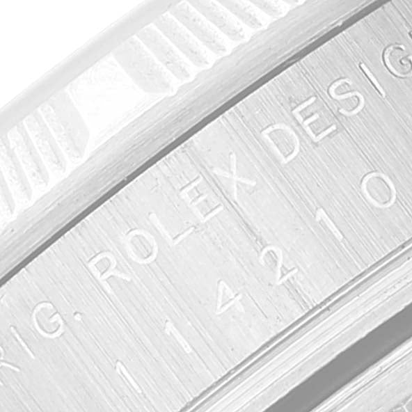 Rolex Oyster Perpetual Air King Rhodium Dial Mens Watch 114210 Box Card
