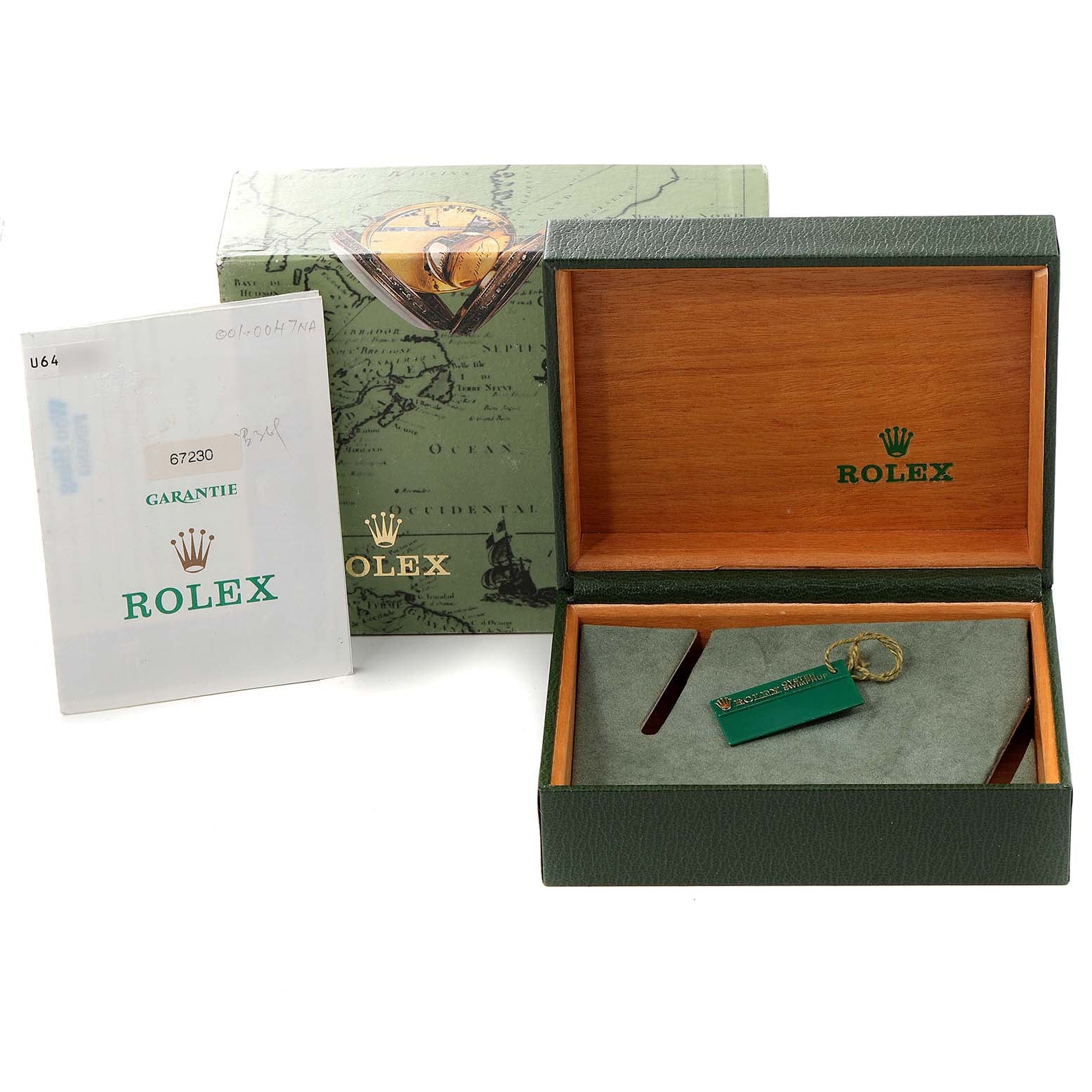 Rolex Oyster Perpetual Black Dial Oyster Bracelet Ladies Watch 67230 Box Papers