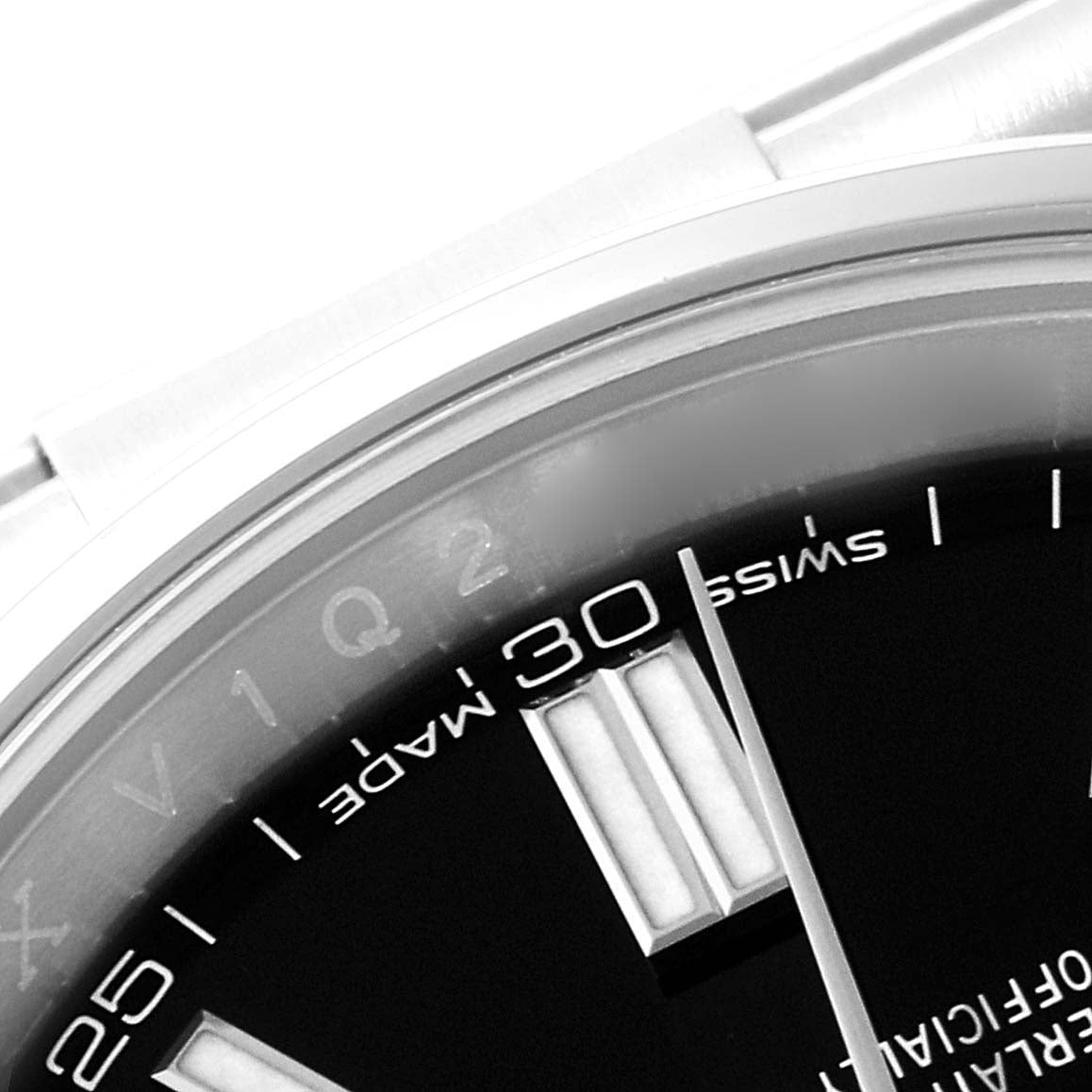 Rolex Oyster Perpetual Black Dial Steel Mens Watch 116000 Unworn