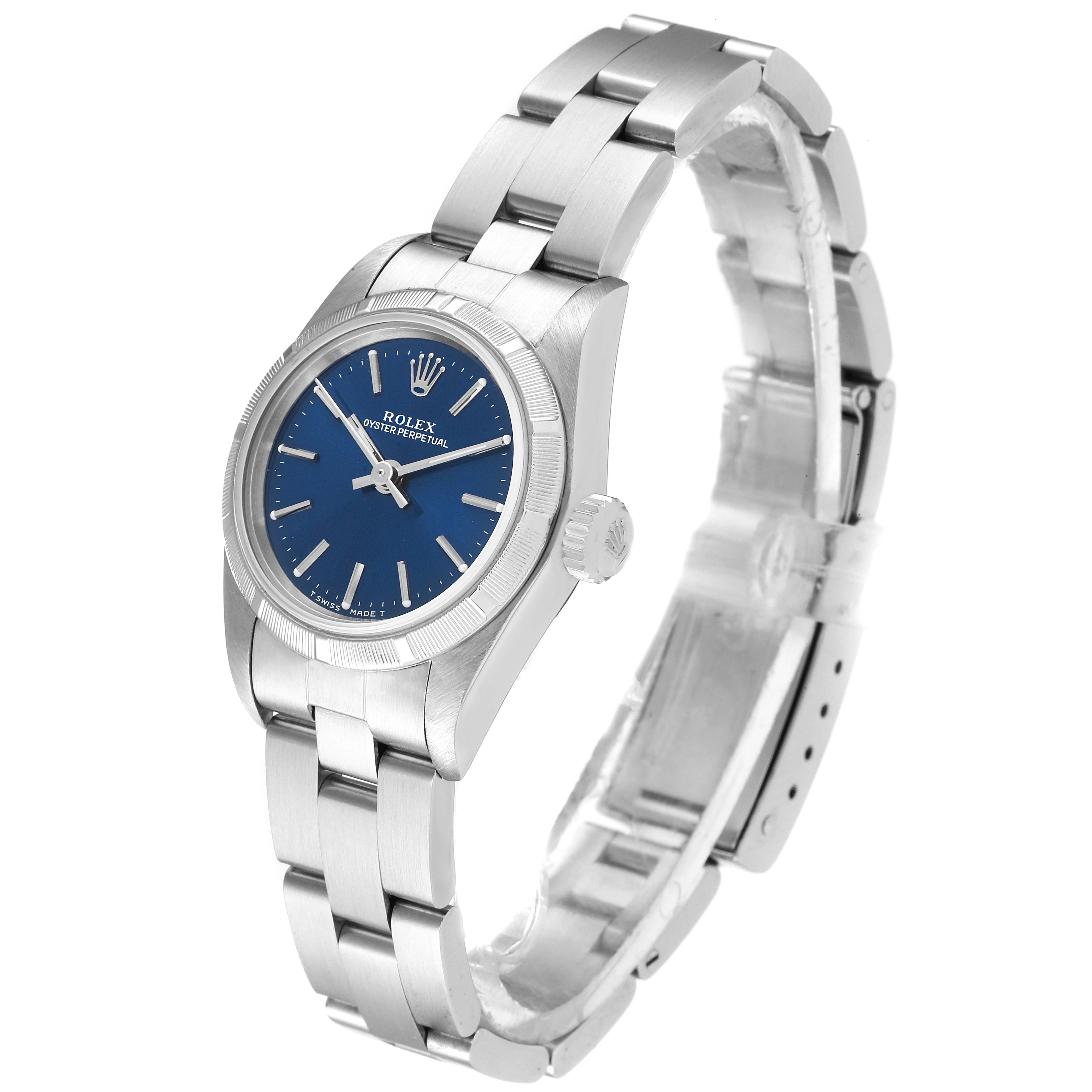 Rolex Oyster Perpetual Blue Dial Oyster Bracelet Ladies Watch 67230