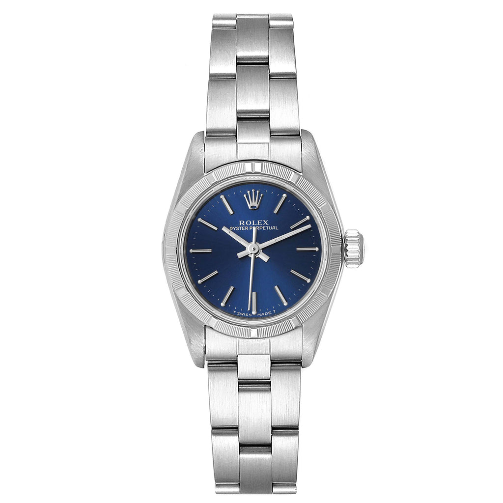 Rolex Oyster Perpetual Blue Dial Oyster Bracelet Ladies Watch 67230