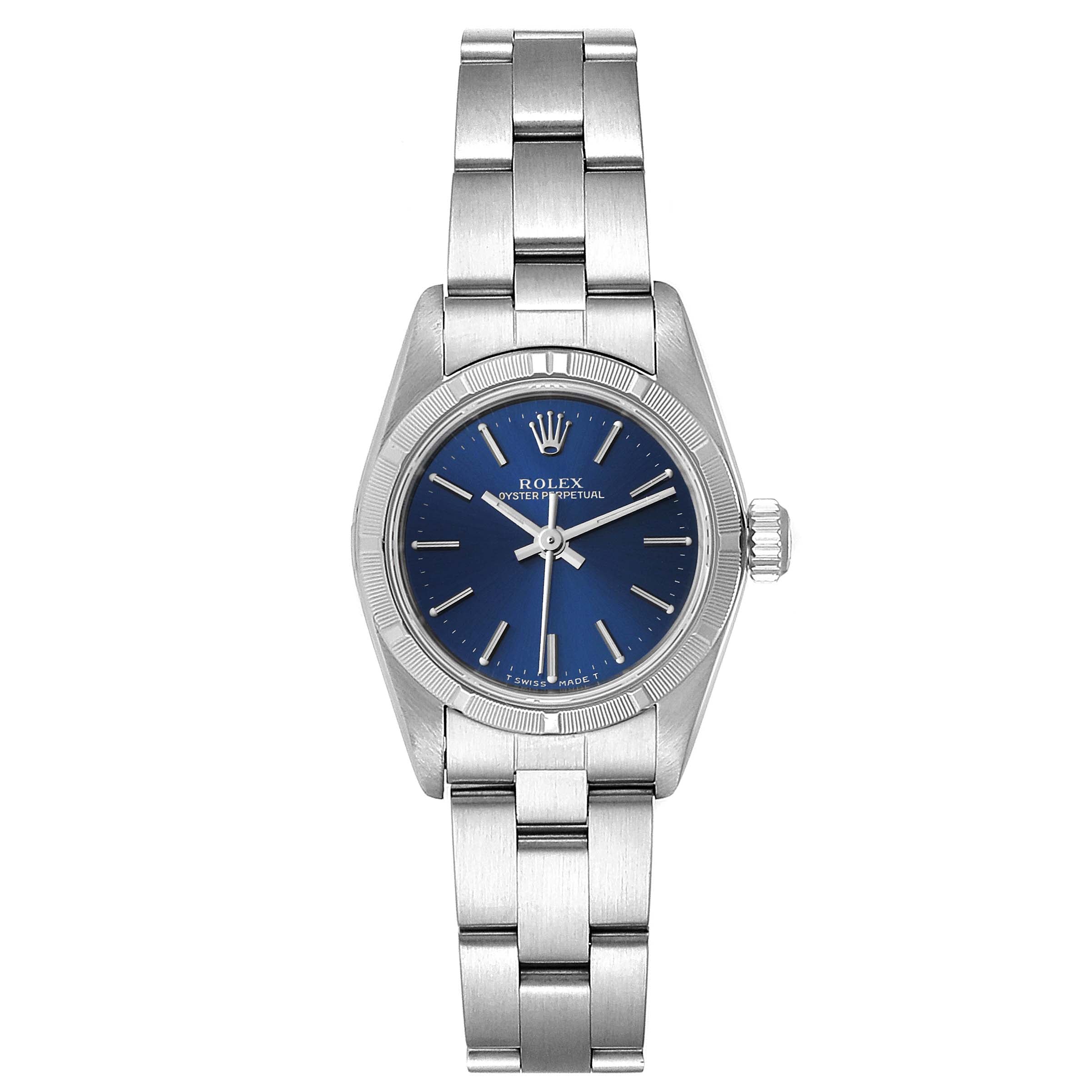 Rolex Oyster Perpetual Blue Dial Oyster Bracelet Ladies Watch 67230