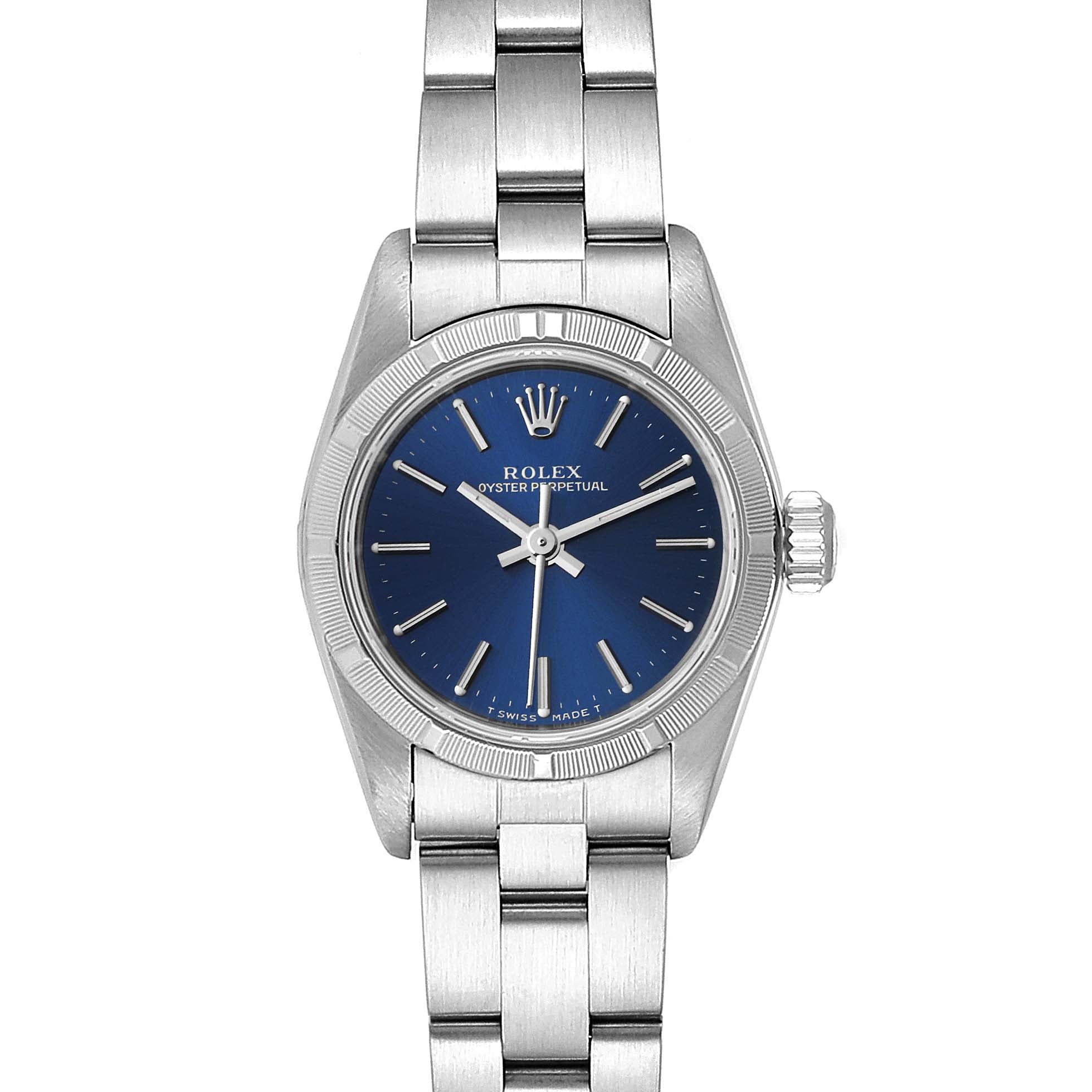 Rolex Oyster Perpetual Blue Dial Oyster Bracelet Ladies Watch 67230