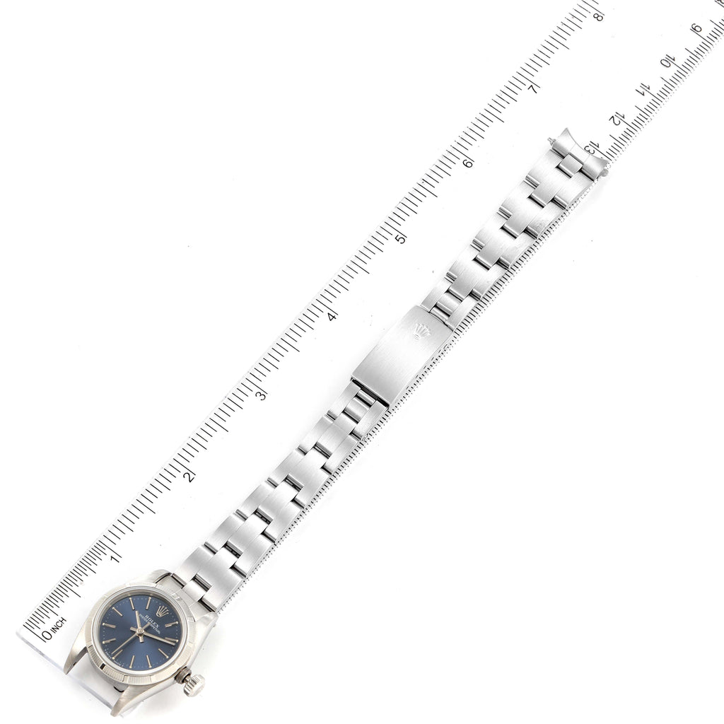 Rolex Oyster Perpetual Blue Dial Oyster Bracelet Ladies Watch 67230