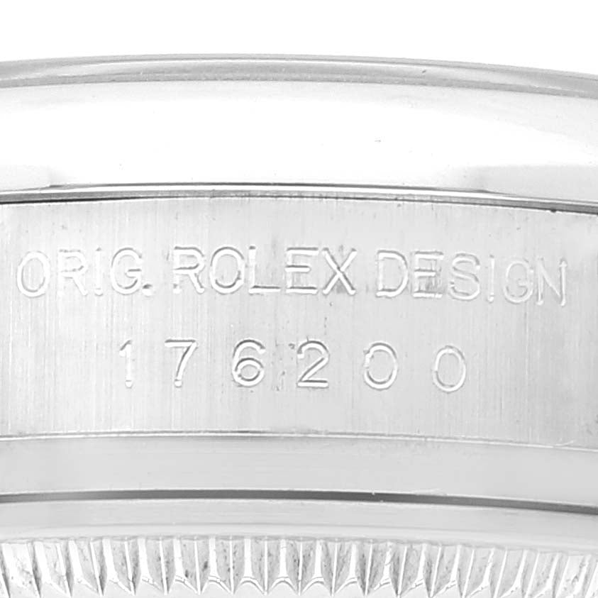 Rolex Oyster Perpetual Blue Luminous Markers Ladies Watch 176200 Box Card
