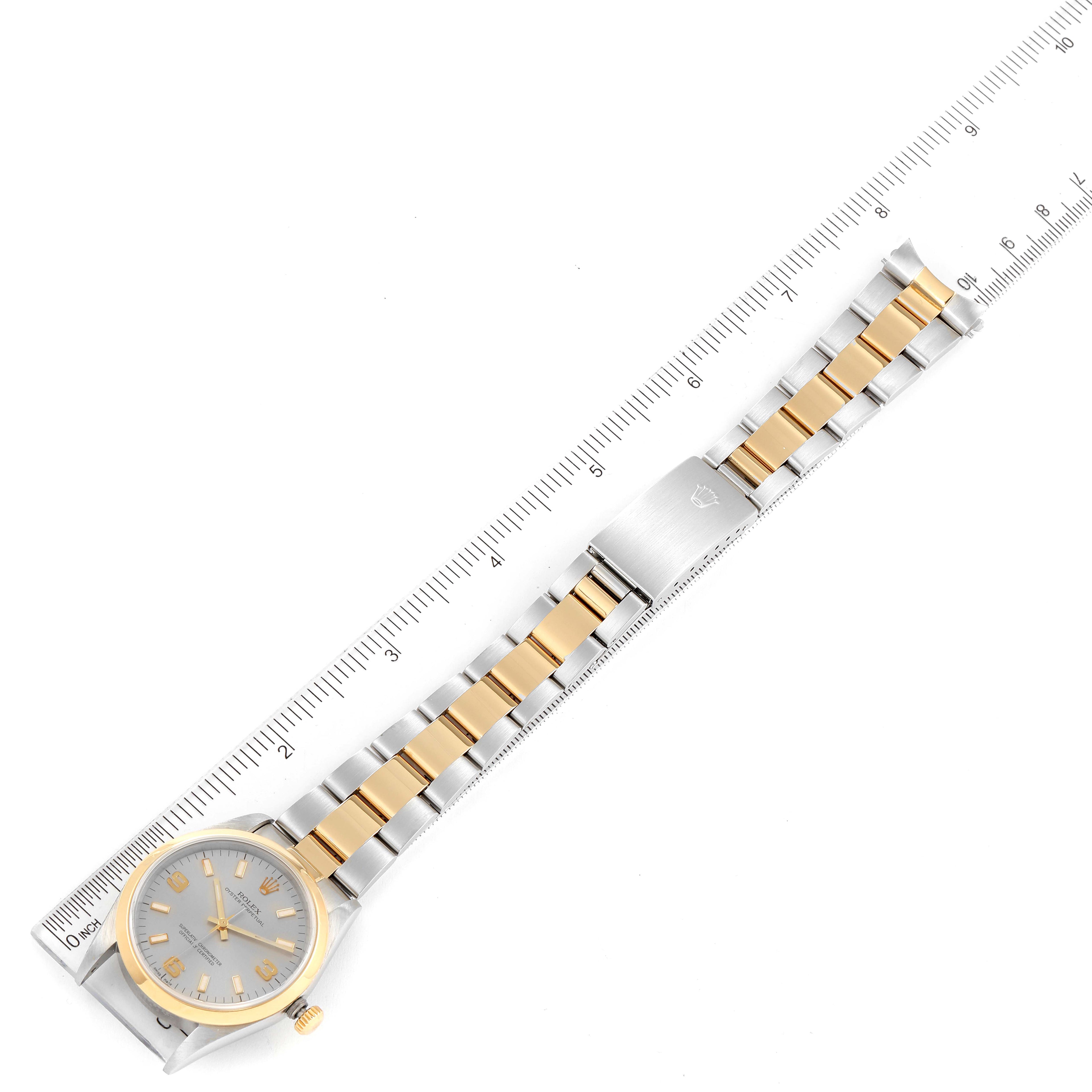 Rolex Oyster Perpetual Domed Bezel Steel Yellow Gold Watch 14203