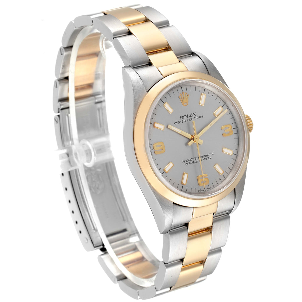 Rolex Oyster Perpetual Domed Bezel Steel Yellow Gold Watch 14203