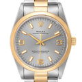 Rolex Oyster Perpetual Domed Bezel Steel Yellow Gold Watch 14203 Box Papers