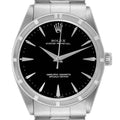 Rolex Oyster Perpetual Engine Turned Bezel Steel Vintage Mens Watch 1007