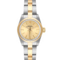 Rolex Oyster Perpetual Fluted Bezel Steel Yellow Gold Ladies Watch 67193