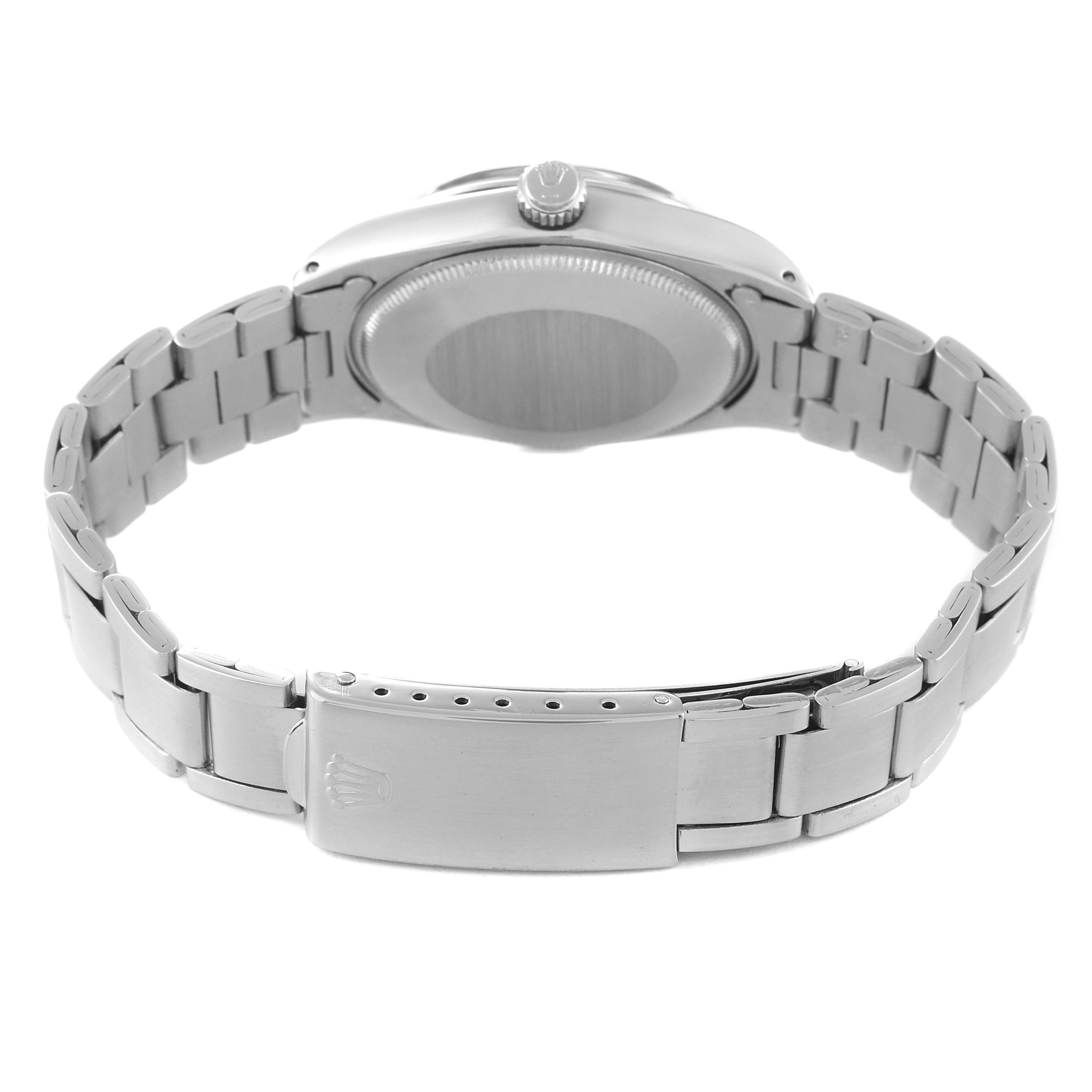 Rolex Oyster Perpetual Ghost Dial Vintage Steel Mens Watch 1002 Box Papers