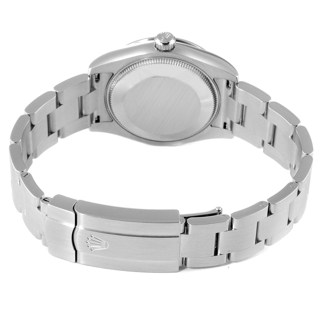 Rolex Oyster Perpetual Midsize Gray Dial Ladies Watch 177200 Box Card