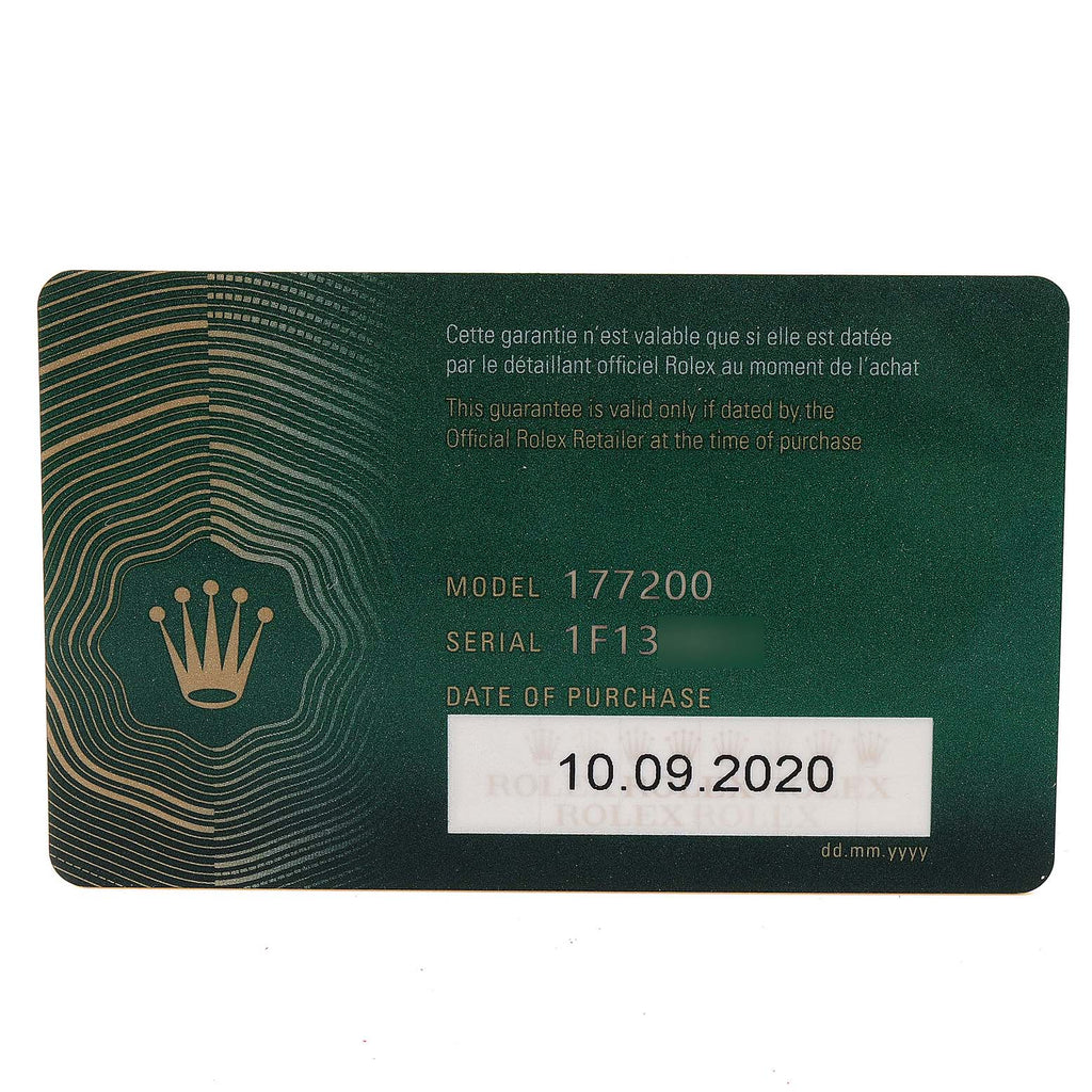 Rolex Oyster Perpetual Midsize Gray Dial Ladies Watch 177200 Box Card