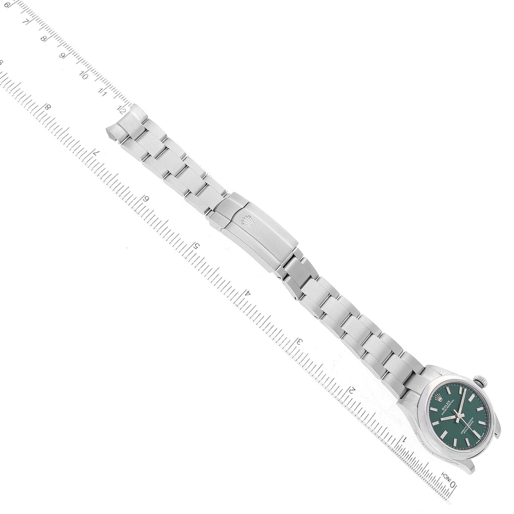 Rolex Oyster Perpetual Midsize Green Dial Automatic Steel Ladies Watch 277200