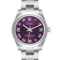 Rolex Oyster Perpetual Midsize Red Grape Dial Ladies Watch 177200