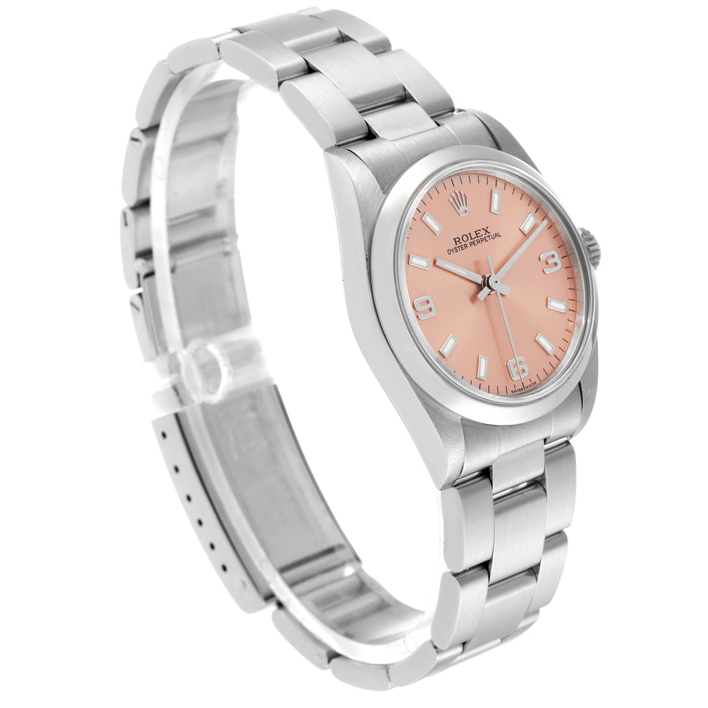 Rolex Oyster Perpetual Midsize Steel Ladies Watch 77080 Box Service Card