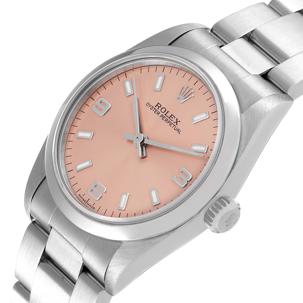 Rolex Oyster Perpetual Midsize Steel Ladies Watch 77080 Box Service Card