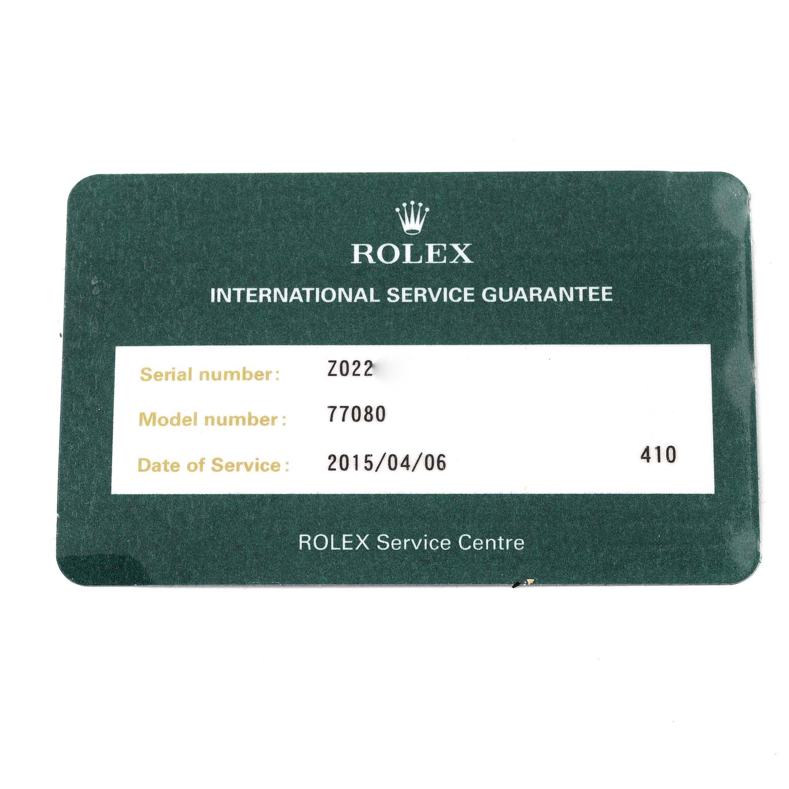 Rolex Oyster Perpetual Midsize Steel Ladies Watch 77080 Box Service Card