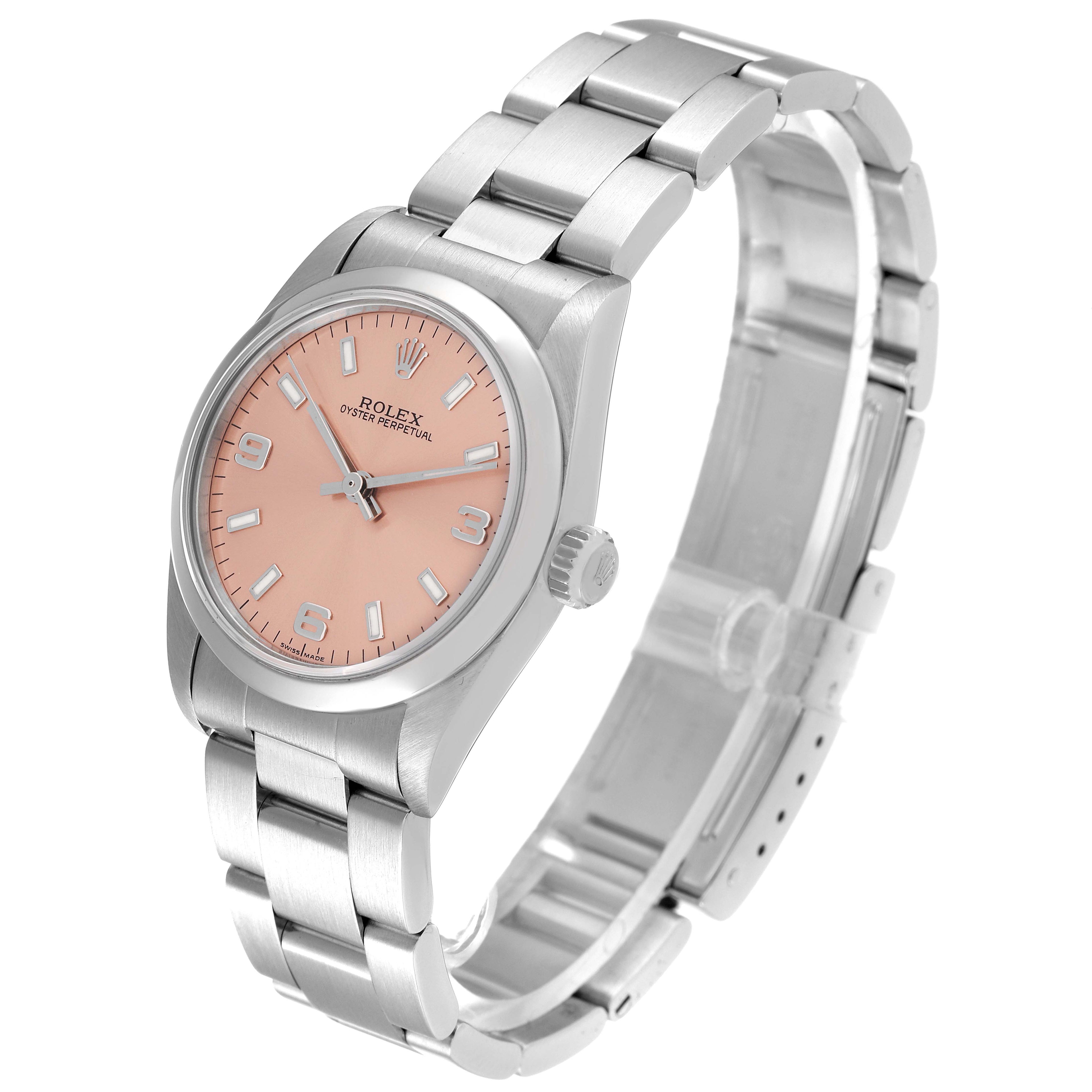 Rolex Oyster Perpetual Midsize Steel Ladies Watch 77080 Box Service Card