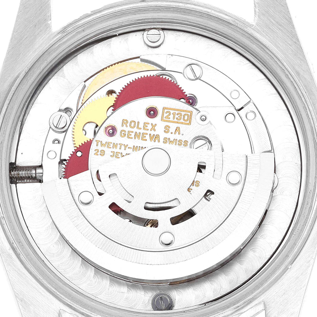 Rolex Oyster Perpetual Midsize Steel White Gold Blue Dial Ladies Watch 67514
