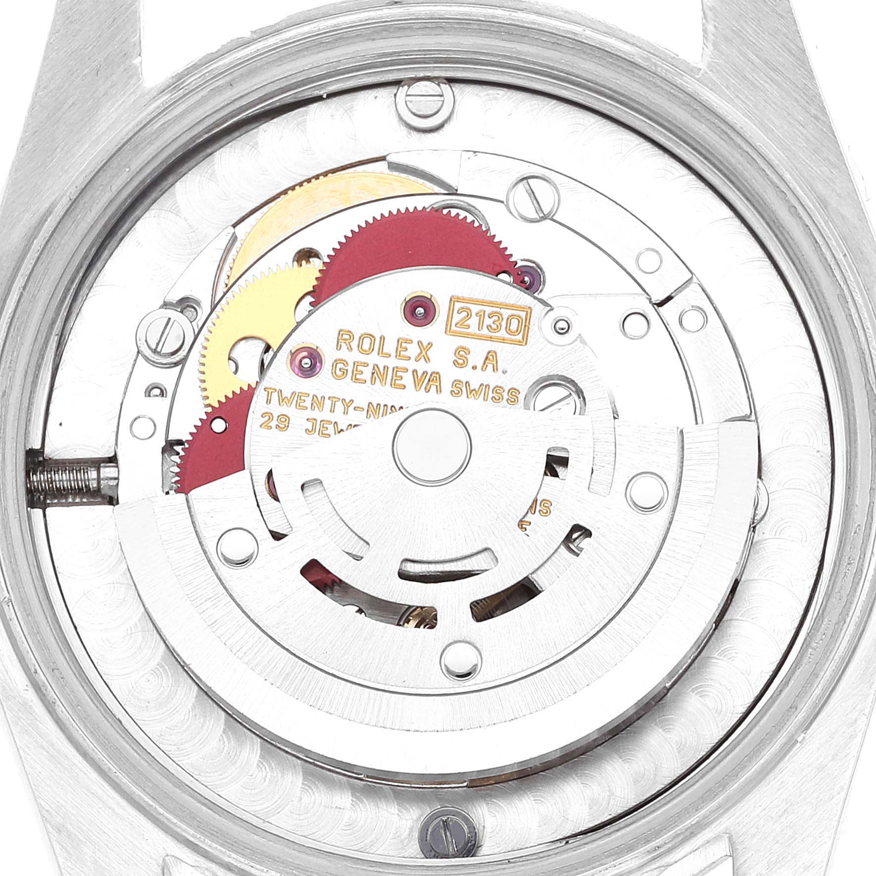 Rolex Oyster Perpetual Midsize Steel White Gold Blue Dial Ladies Watch 67514
