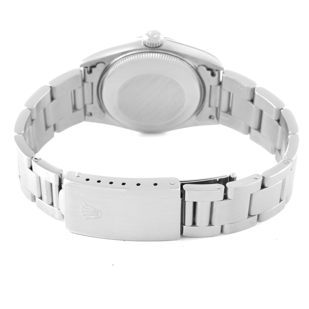 Rolex Oyster Perpetual Midsize Steel White Gold Blue Dial Ladies Watch 67514