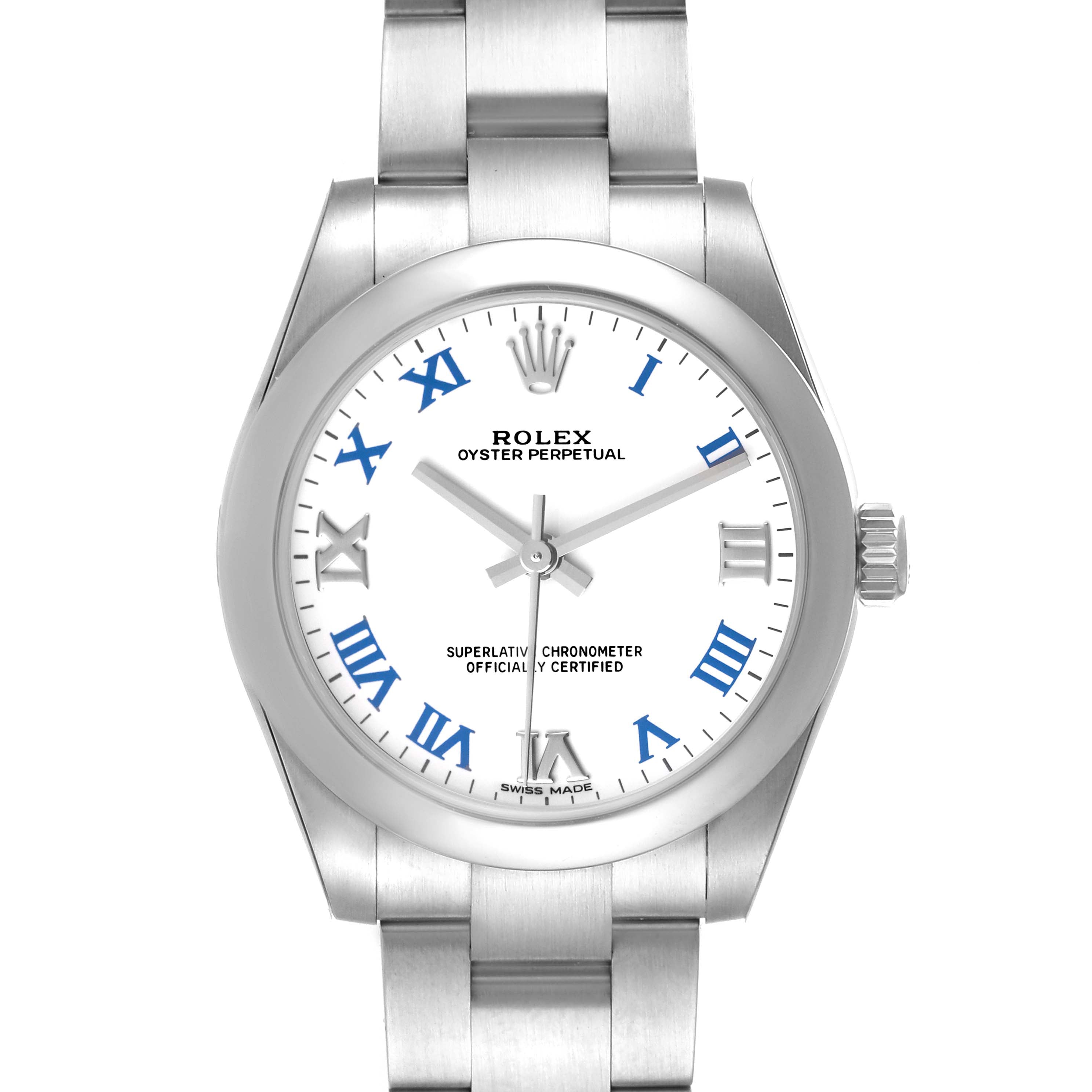 Rolex Oyster Perpetual Midsize White Dial Ladies Watch 177200 Unworn