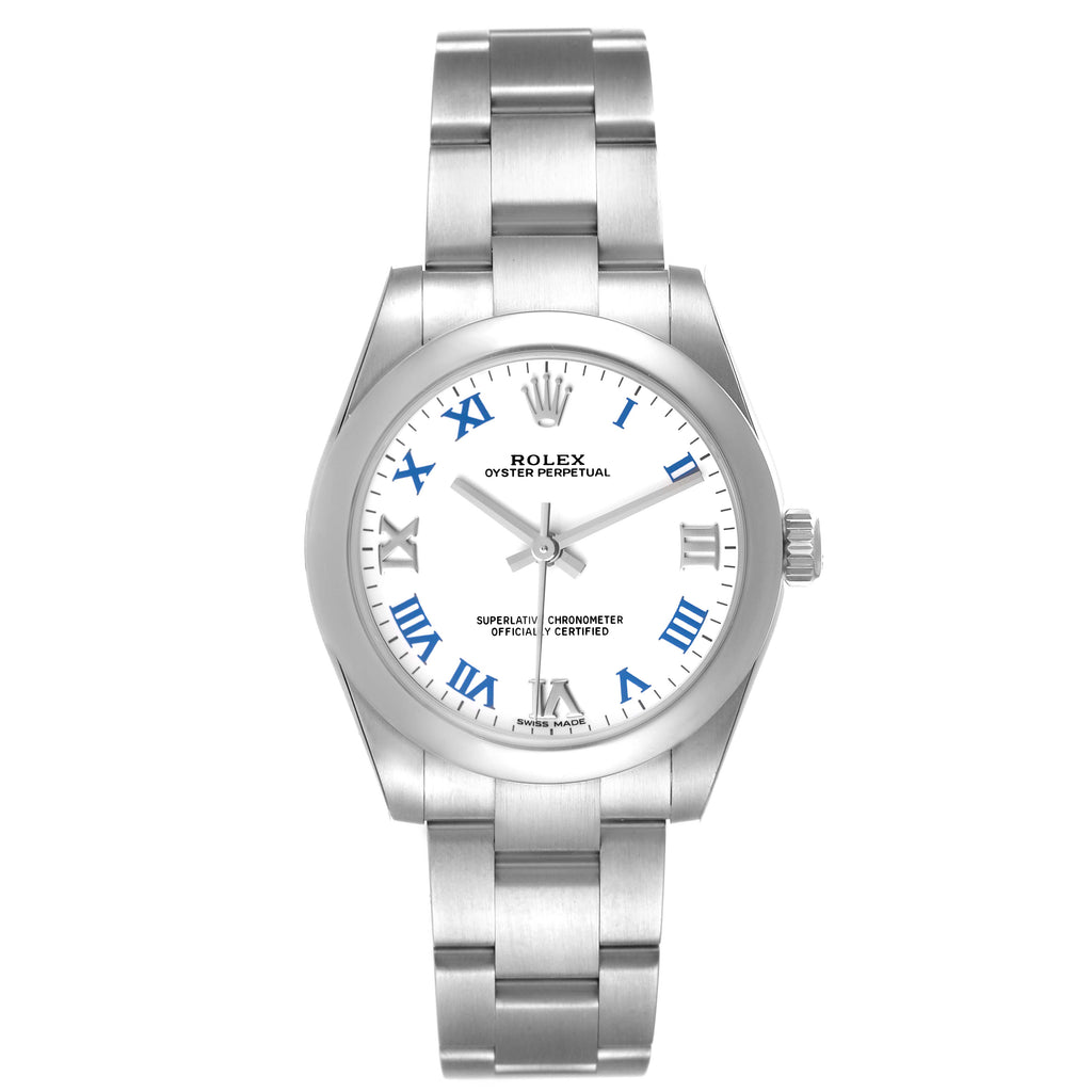 Rolex Oyster Perpetual Midsize White Dial Ladies Watch 177200 Unworn