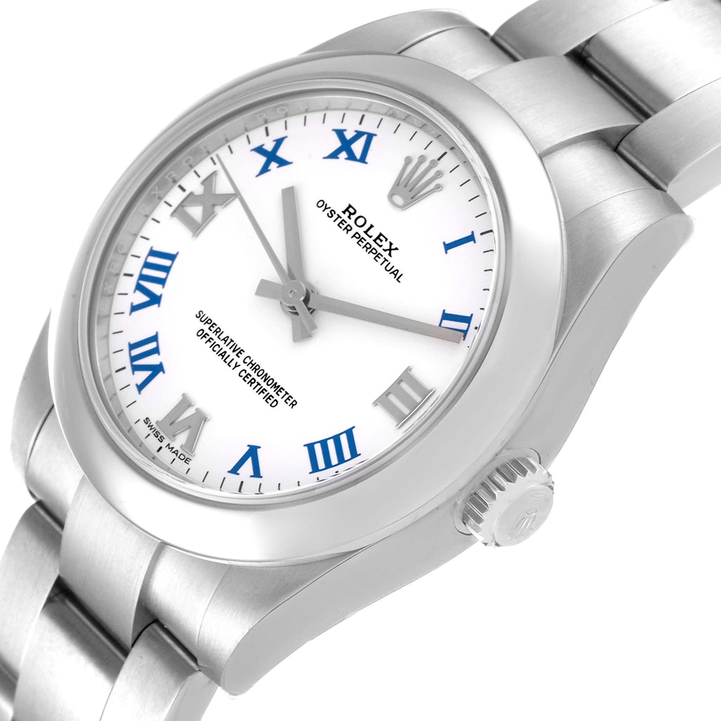 Rolex Oyster Perpetual Midsize White Dial Ladies Watch 177200 Unworn