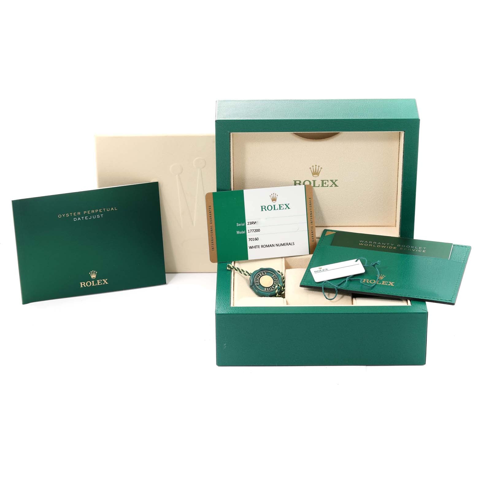Rolex Oyster Perpetual Midsize White Dial Ladies Watch 177200 Unworn