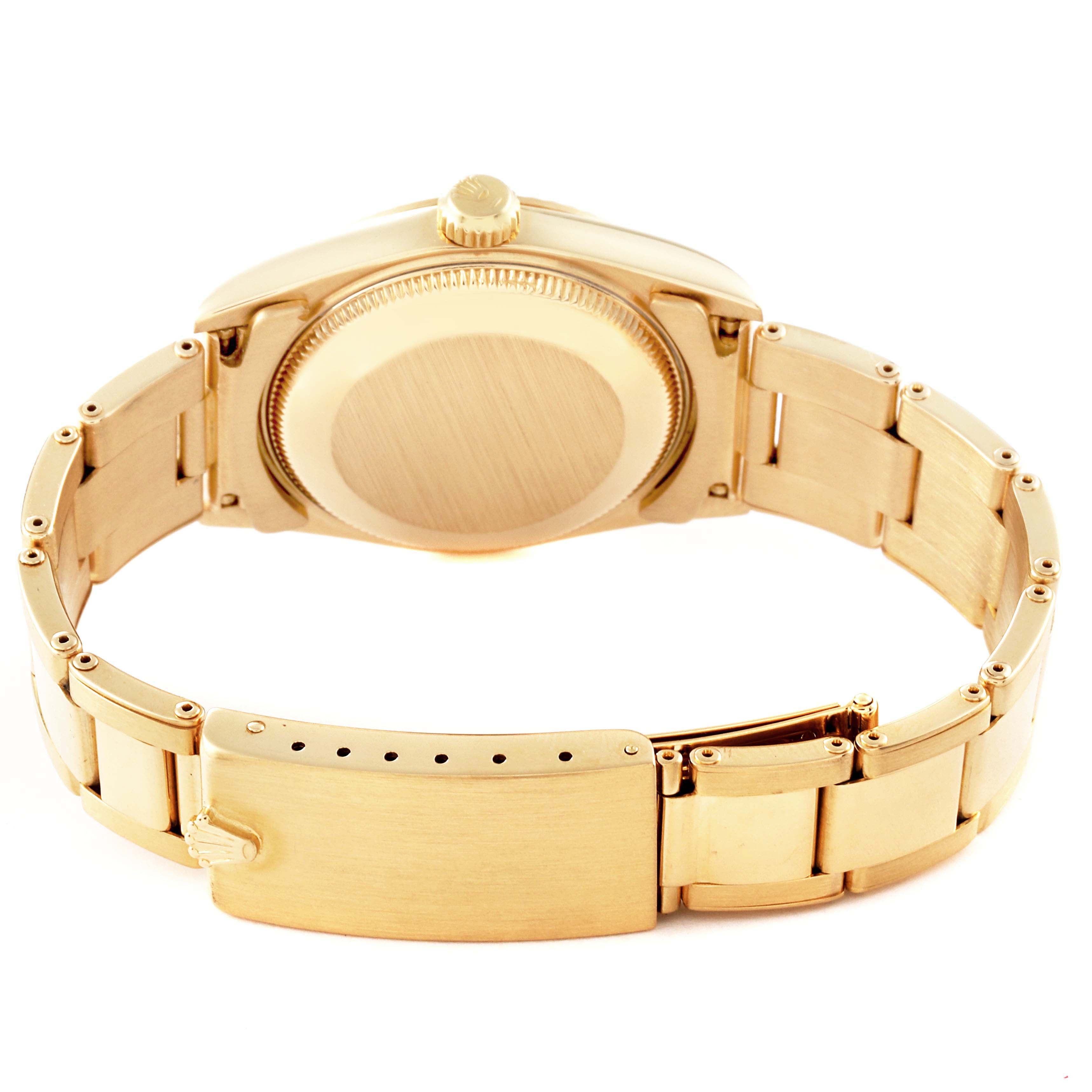 Rolex Oyster Perpetual Midsize White Dial Yellow Gold Ladies Watch 67518