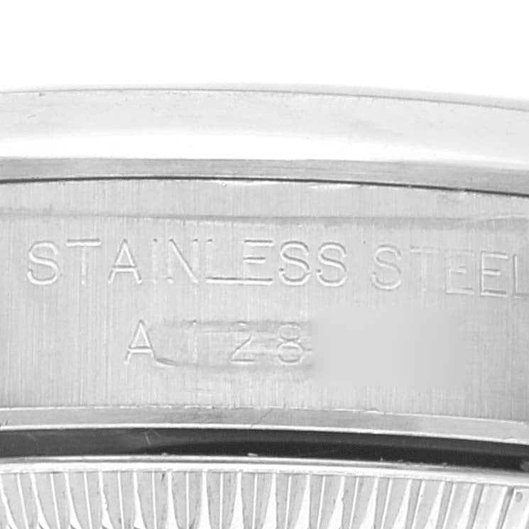 Rolex Oyster Perpetual Non-Date Blue Dial Smooth Bezel Steel Ladies Watch 67180