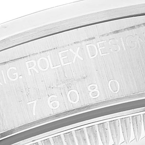 Rolex Oyster Perpetual Non-Date Silver Dial Ladies Watch 76080 Papers