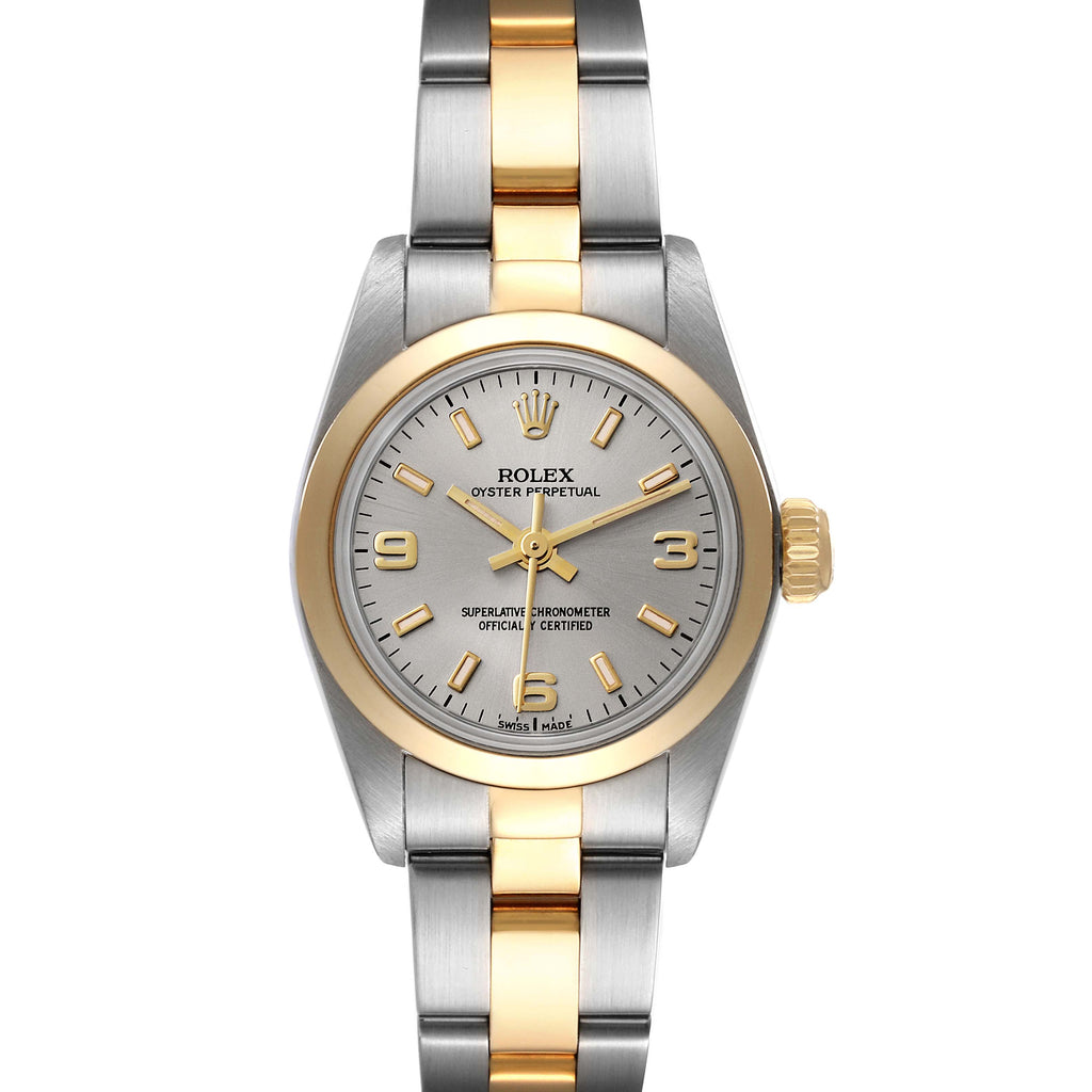 Rolex Oyster Perpetual Non Date Steel Yellow Gold Ladies Watch 67183