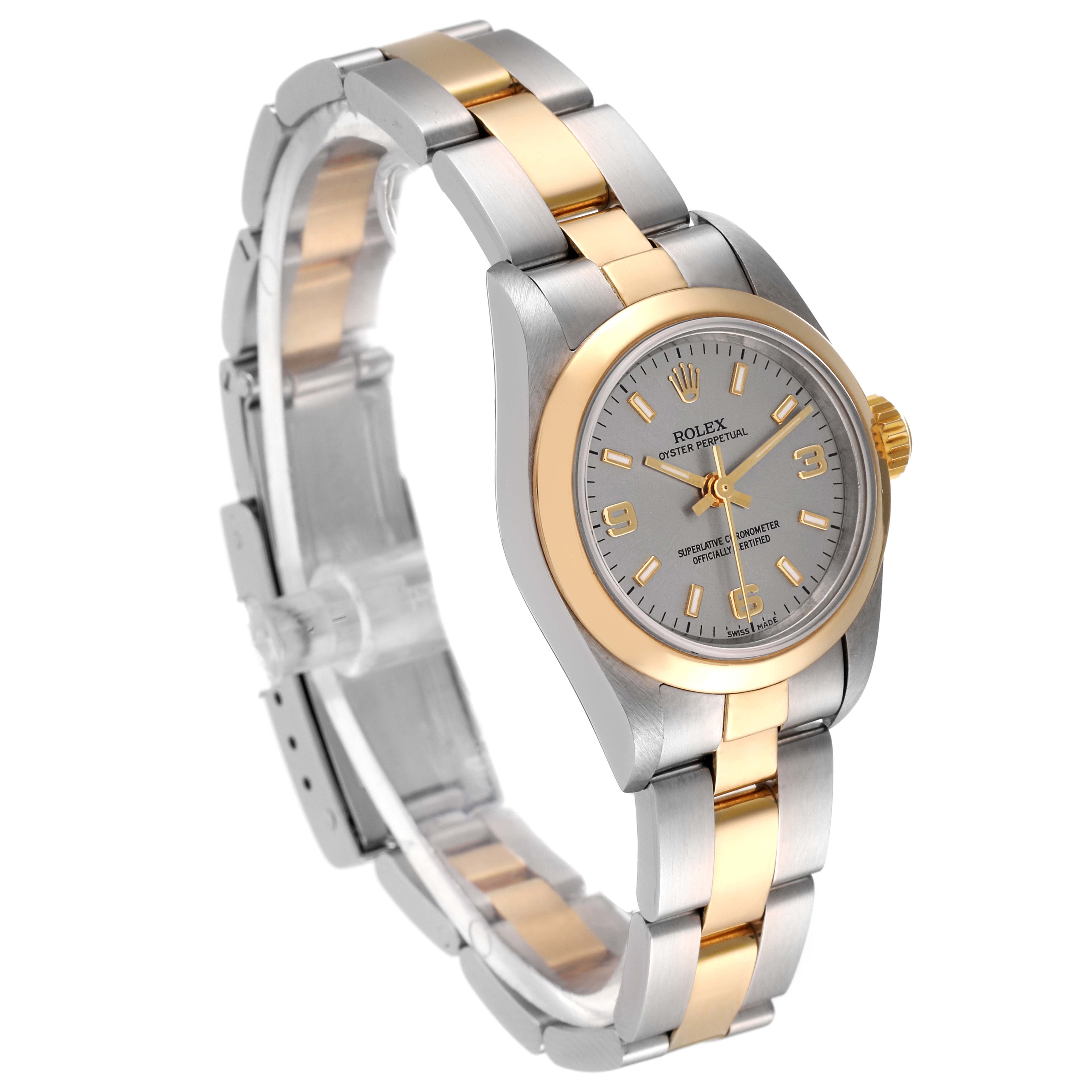 Rolex Oyster Perpetual Non Date Steel Yellow Gold Ladies Watch 67183