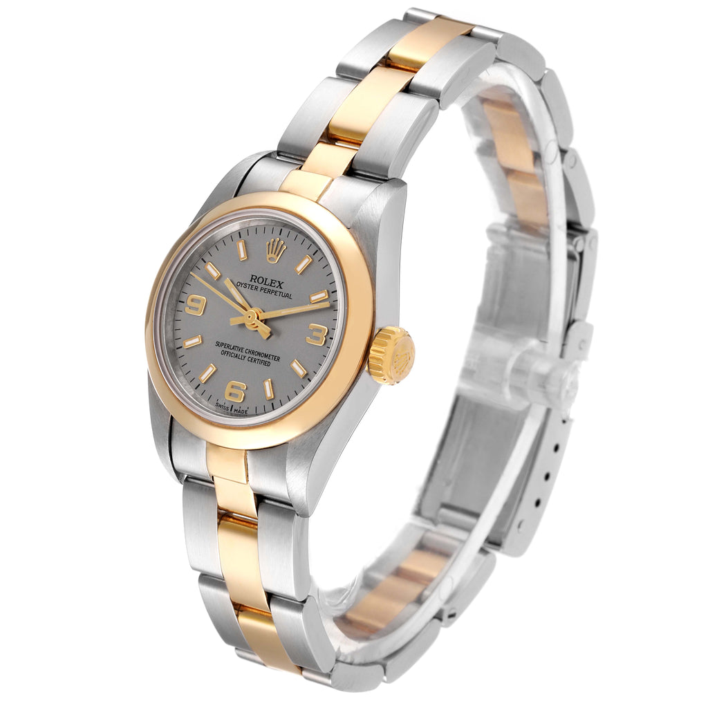 Rolex Oyster Perpetual Non Date Steel Yellow Gold Ladies Watch 67183