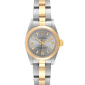 Rolex Oyster Perpetual Non Date Steel Yellow Gold Ladies Watch 67183 Box Papers