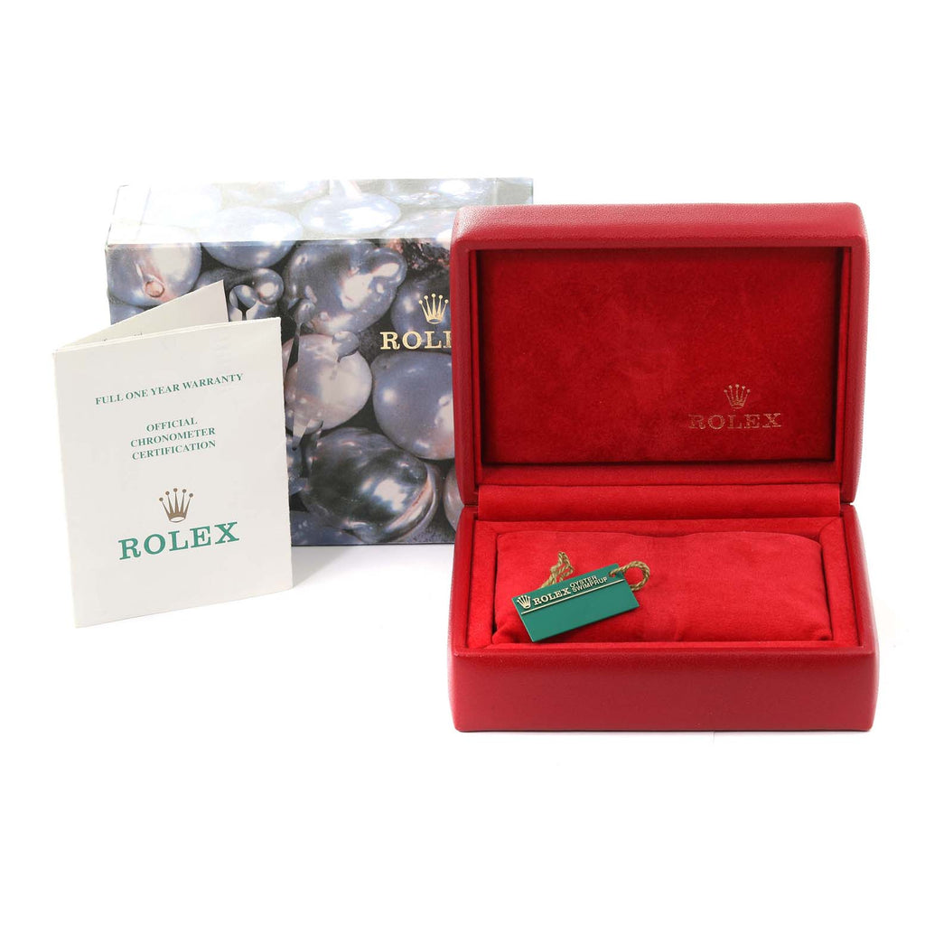 Rolex Oyster Perpetual Non Date Steel Yellow Gold Ladies Watch 67183 Box Papers