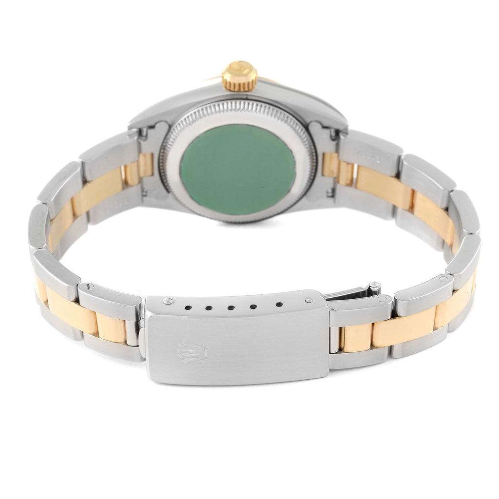 Rolex Oyster Perpetual Non Date Steel Yellow Gold Ladies Watch 67183 Box Papers