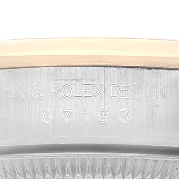 Rolex Oyster Perpetual Non Date Steel Yellow Gold Ladies Watch 67183 Box Papers