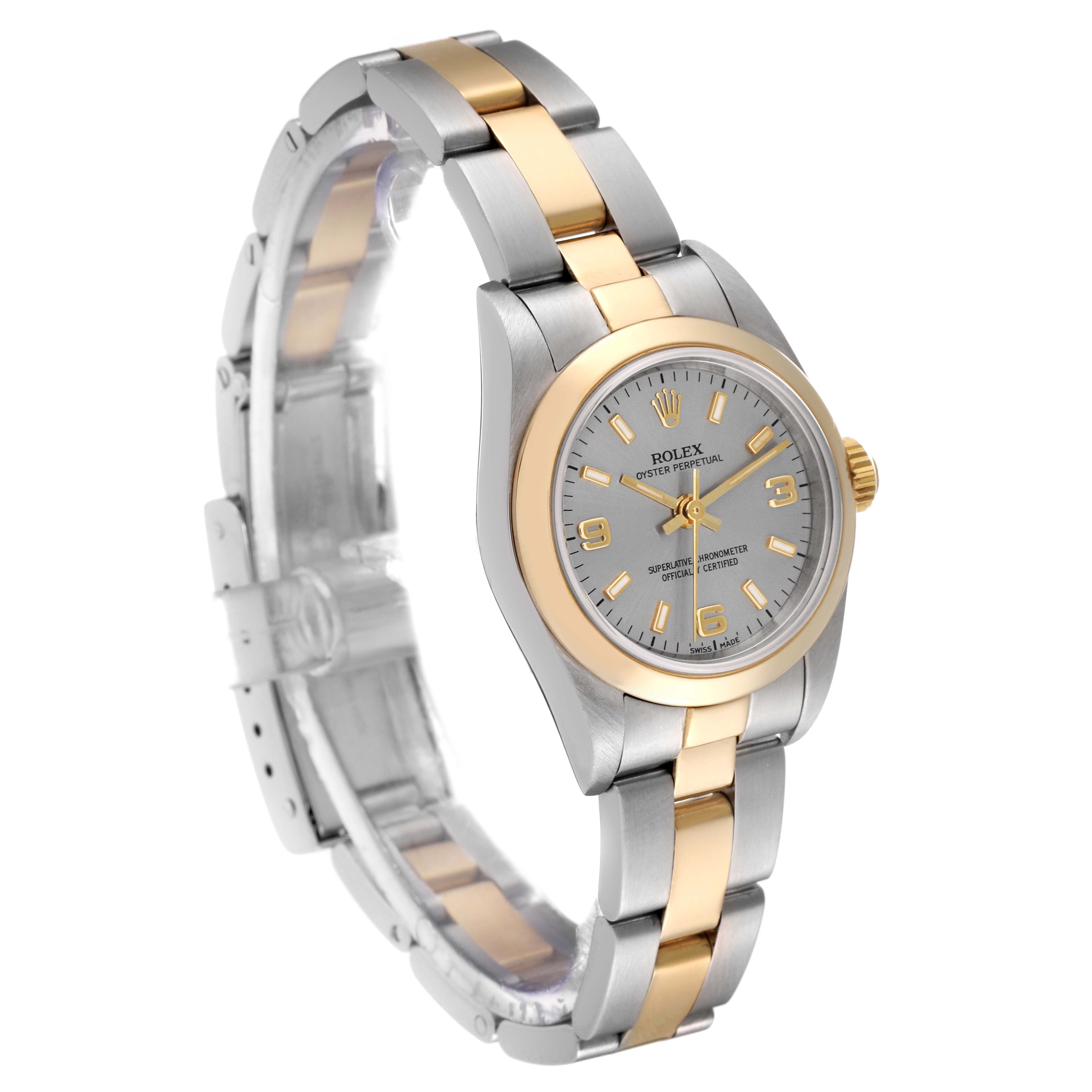 Rolex Oyster Perpetual Non-Date Steel Yellow Gold Ladies Watch 76183