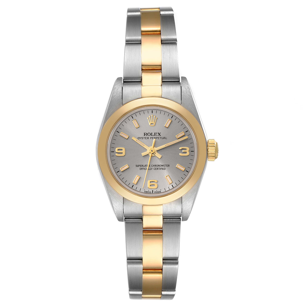 Rolex Oyster Perpetual Non-Date Steel Yellow Gold Ladies Watch 76183