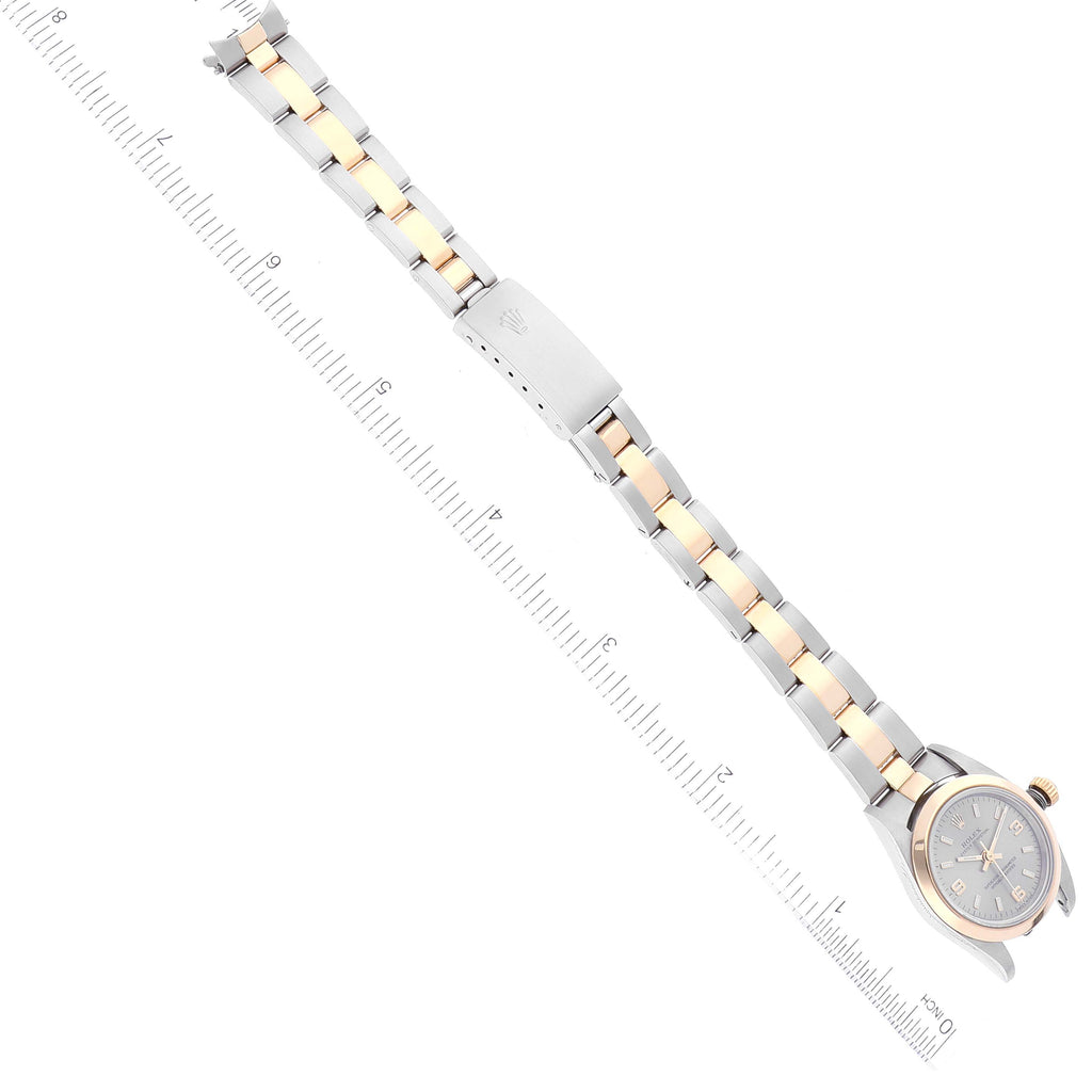 Rolex Oyster Perpetual Non-Date Steel Yellow Gold Ladies Watch 76183 Box Papers