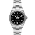 Rolex Oyster Perpetual Nondate Black Dial Steel Ladies Watch 276200 Unworn
