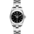 Rolex Oyster Perpetual Nondate Black Dial Steel Ladies Watch 67180