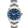Rolex Oyster Perpetual Nondate Blue Dial Steel Ladies Watch 276200 Unworn