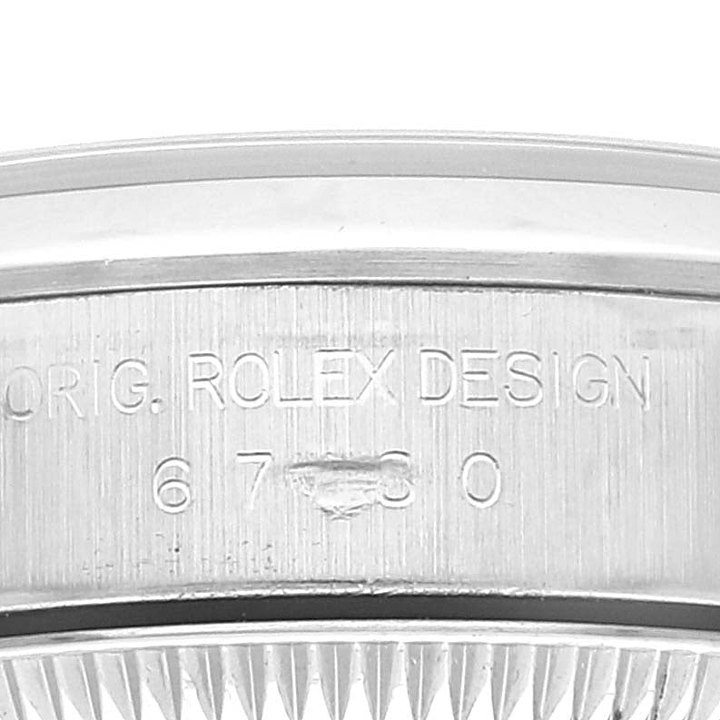 Rolex Oyster Perpetual Nondate Blue Dial Steel Ladies Watch 67180